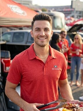 NWT Columbia University of Georgia Bulldogs Polo - Men’s XL - Red Omni-Shade